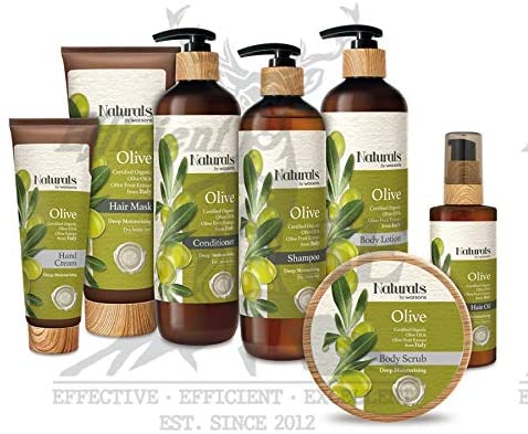 Havilah Extra Set Natural by Watsons Olive Shampoo 490ml & Watsons Olive Pinyada Anti-Hair Loss Sham