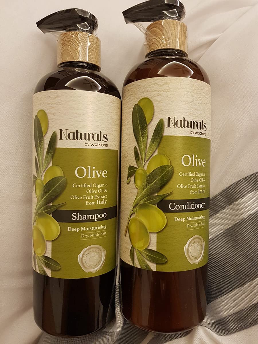 Havilah Extra Set Natural by Watsons Olive Shampoo 490ml & Watsons Olive Pinyada Anti-Hair Loss Sham