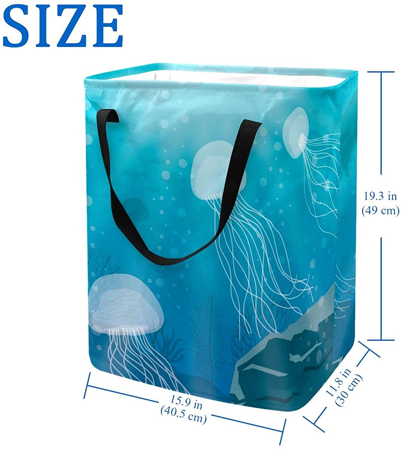 Laundry Hampers,Waterproof Folding Laundry Basket with Handles for Baby Nursery College Dorms Kids B