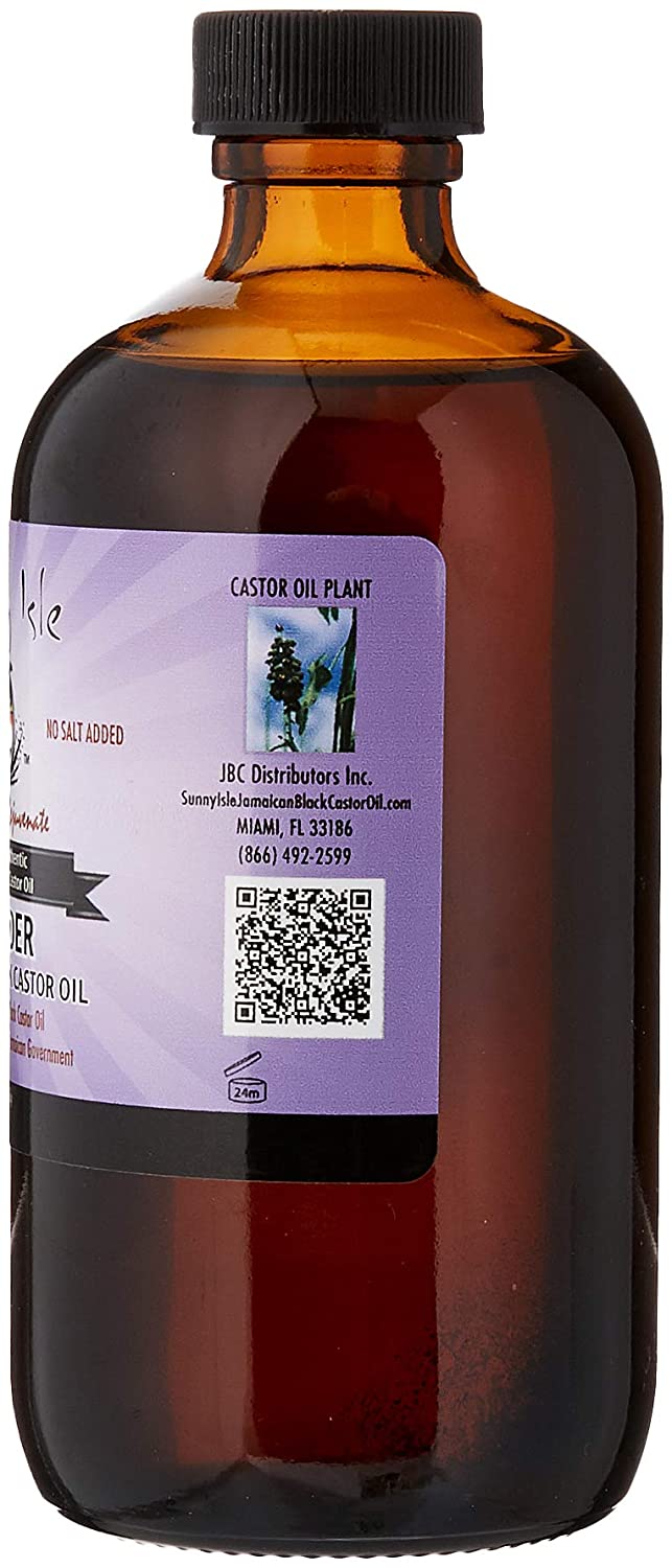 Sunny Isle Lavender Jamaican Castor Oil, Black, 8 oz