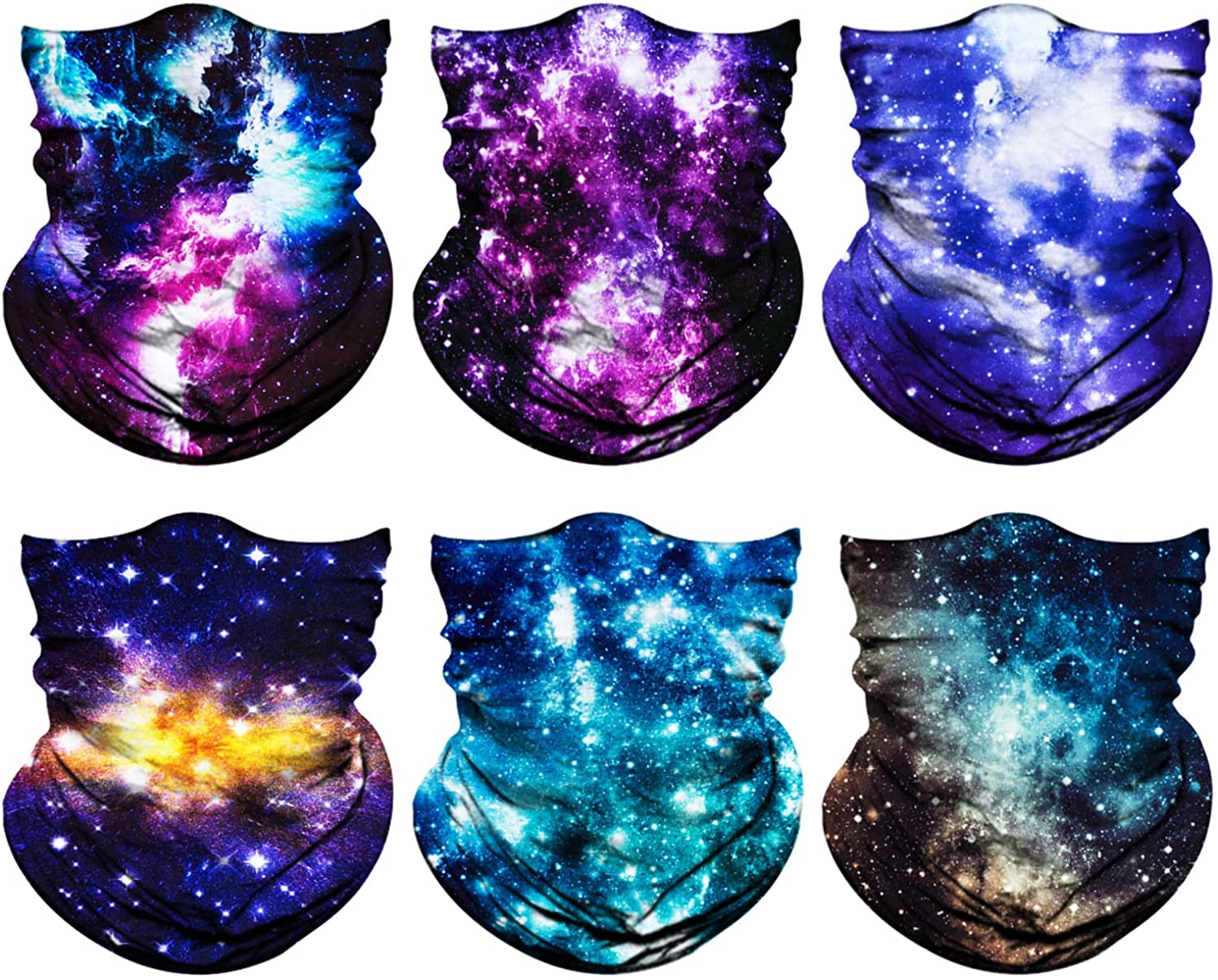 Neck Gaiter, Magic Headband Sport Headwear Elastic Face Mask Bandana Scarf UV Resistence Balaclava, 