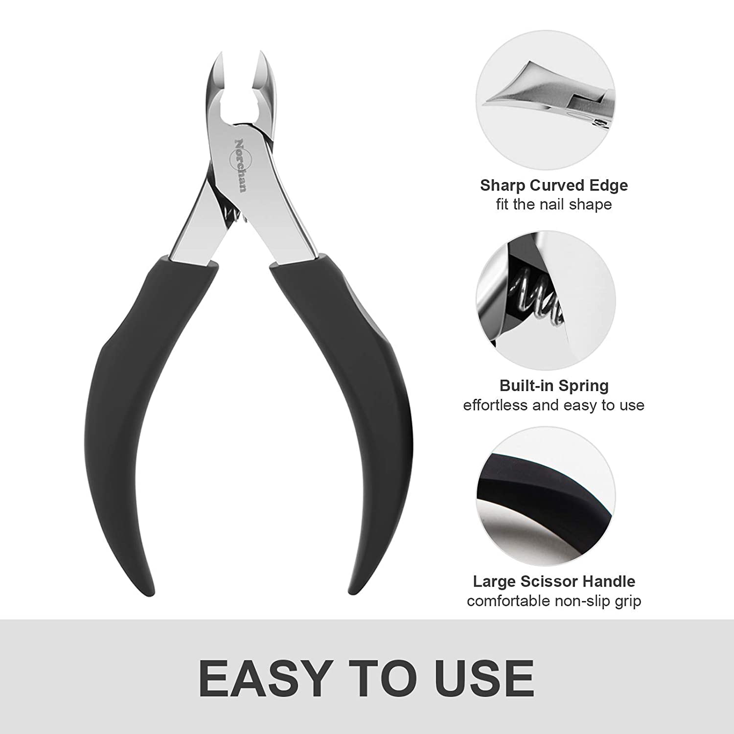 Norchan Heavy Duty Toenail Clippers for Thick Nails for Seniors, Large