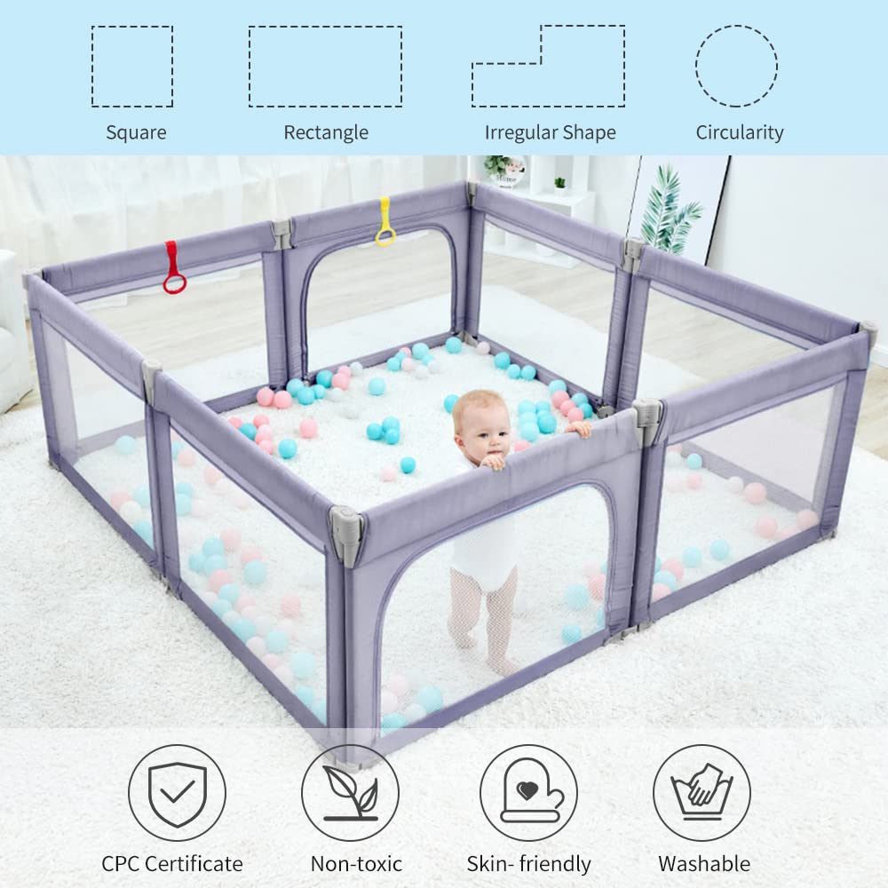 Dripex Foldable Baby Playpen, Upgrade Kids Large Playard with 5