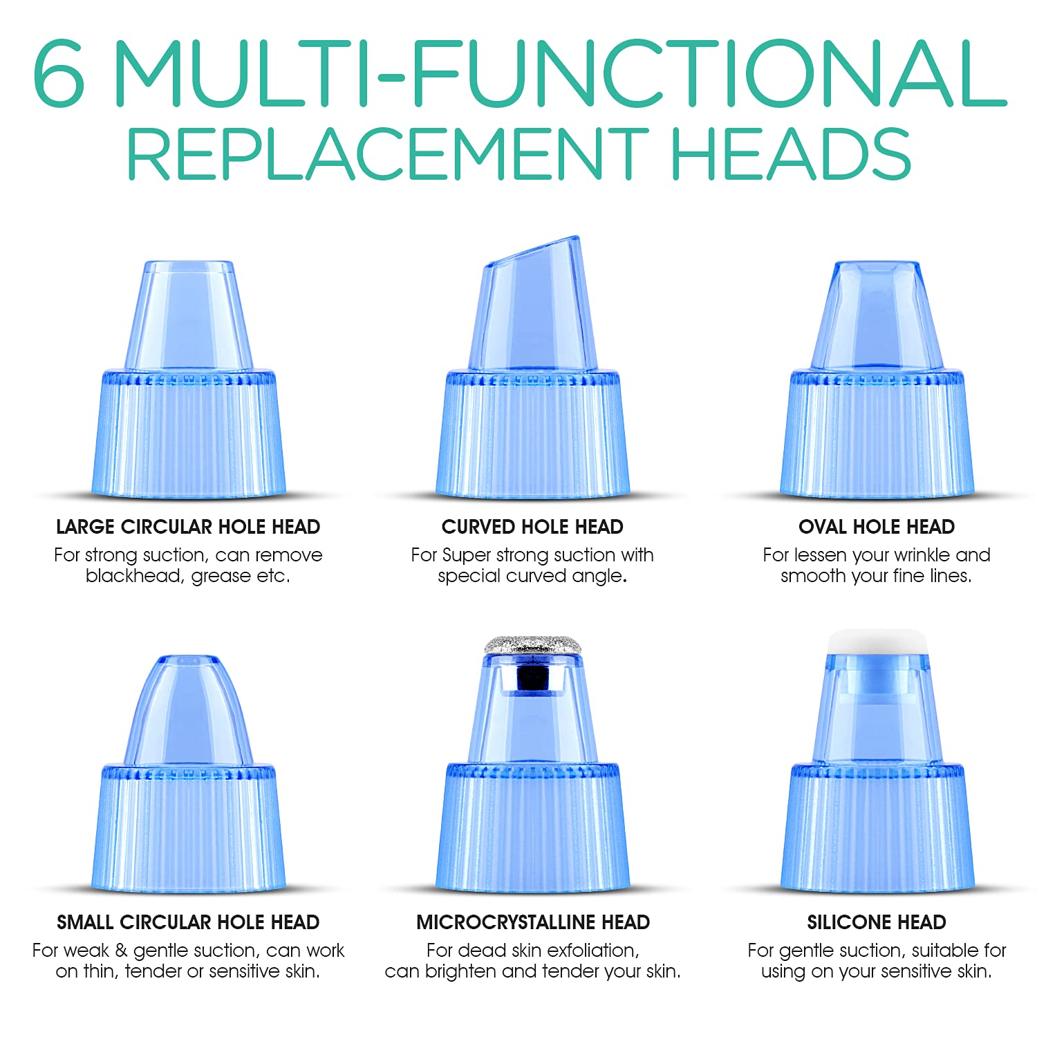 VOYOR Blackhead Remover Pore Vacuum - Electric Face Vacuum Pore Cleaner Acne White Heads Removal wit