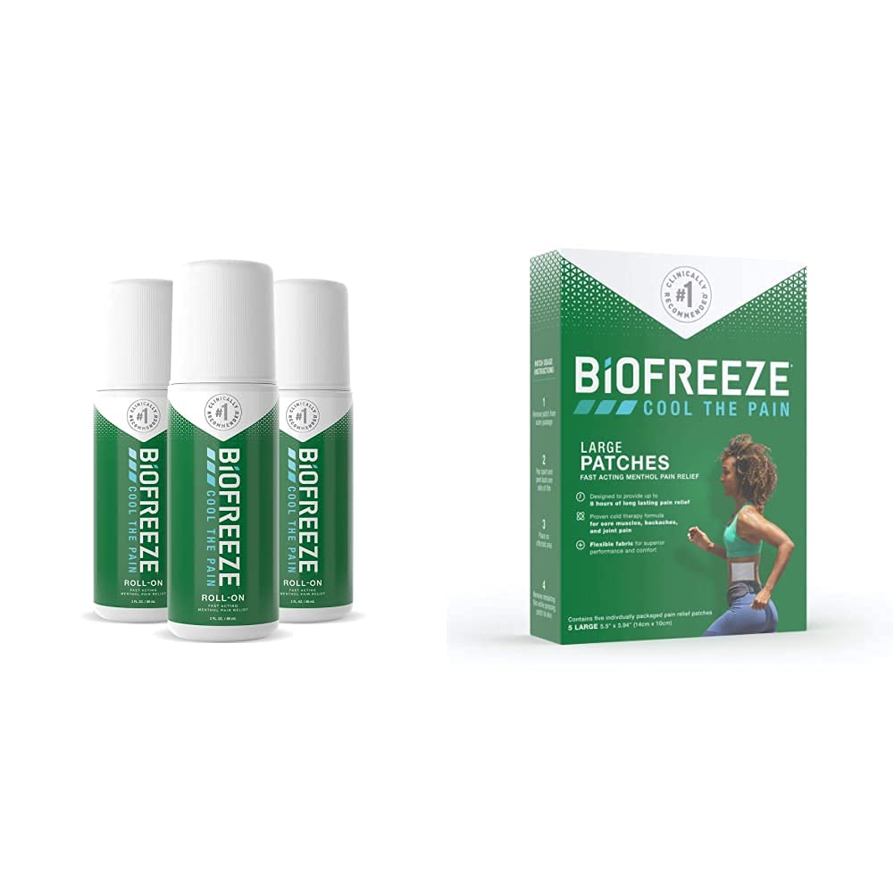 Biofreeze Pain Relief Roll-On, 3 oz. Roll-On, Fast Acting, Long Lasting, & Powerful Topical Pain Rel