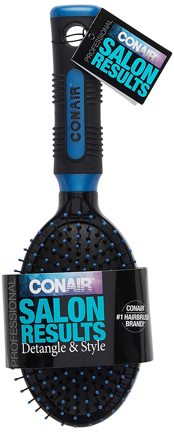 Conair Pro Hair Brush with Wire Bristle, Cushion Base, Colors May Vary