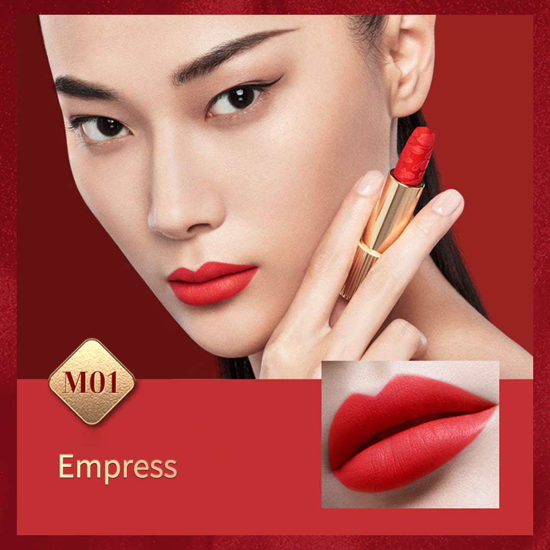 ZEESEA[Palace Identity] Dragon Lipstick, Matte Finish Lipstick, Moisturizing Creamy Formula, High Pi