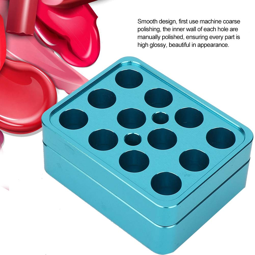 Lipstick Mold, 9.3mm 12 Holes DIY Lipstick Mold Kit Dual Uses Lip Stick Fill Mold Making Tools Lipst