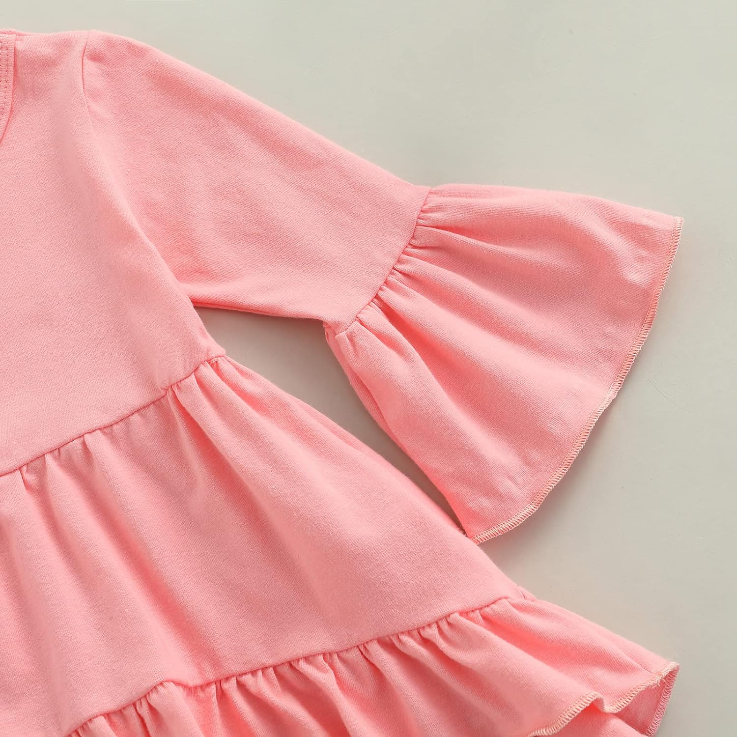 Toddler Baby Girl Fall Clothes Ruffle Long Sleeve T Shirt Tops Leopard Flare Pants 3Pieces Outfit Se