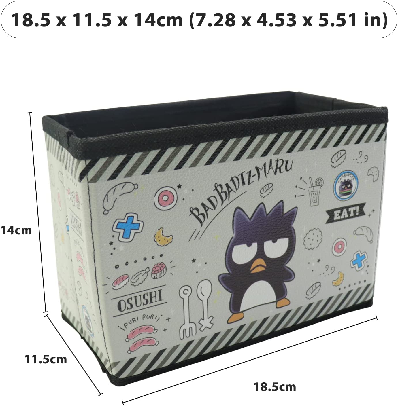 BAD BADTZ-MARU XO Storage Box Cartoon Black Case Foldable Baskets for Kids Birthday Party Gift