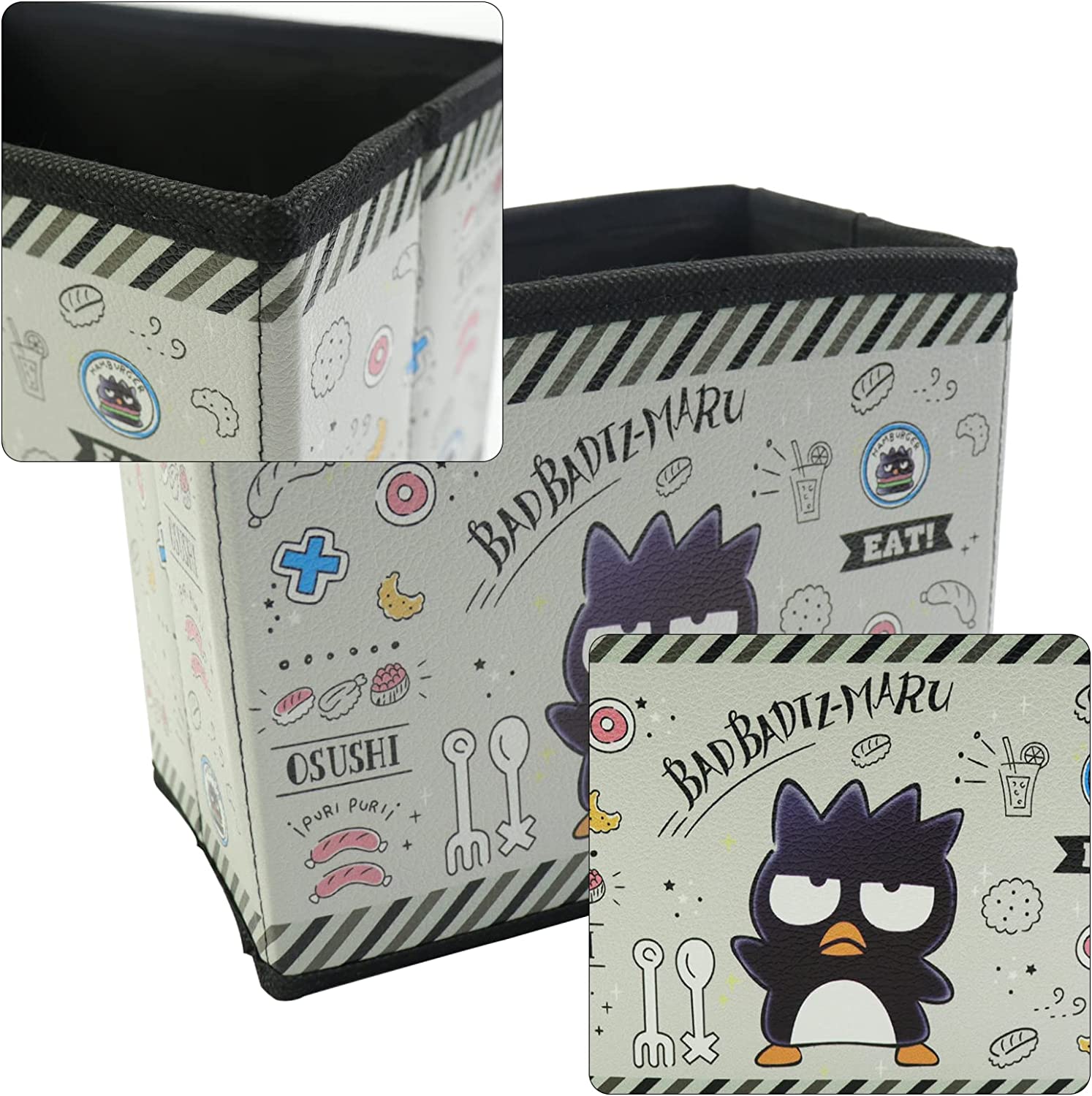 BAD BADTZ-MARU XO Storage Box Cartoon Black Case Foldable Baskets for Kids Birthday Party Gift