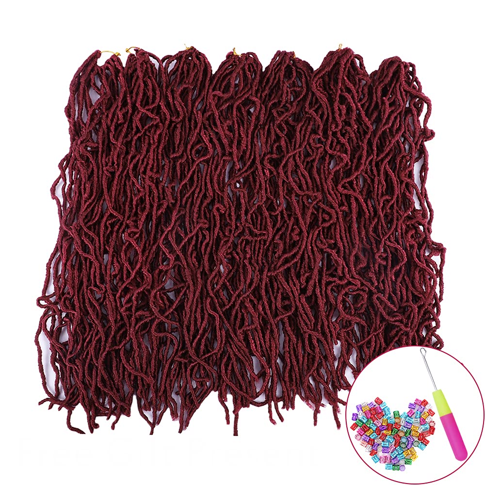 24 Inch New Faux Locs 7 Packs Faux Locs Crochet Hair New Soft Locs Hair for Black Women Pre Looped S