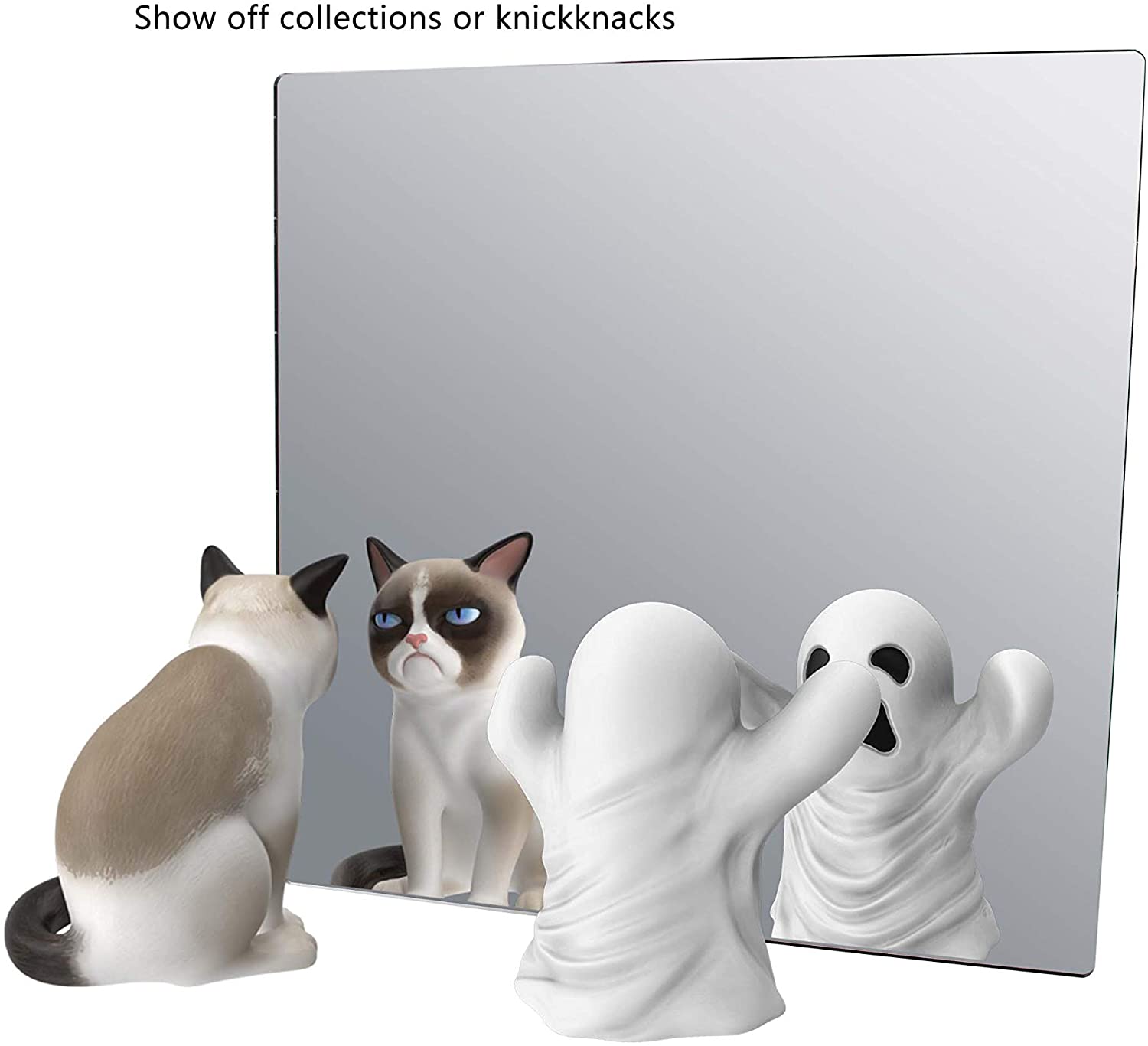 Marketing Holders 9”W Sheet Mirror w/Rounded Corners DIY Wall Decor Vanity Home Architectural Art 