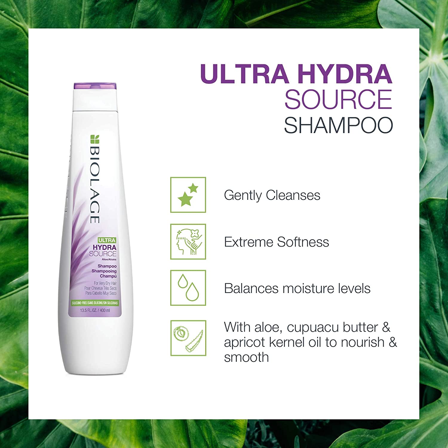 BIOLAGE Ultra Hydrasource Shampoo | Extremely Moisturizes Hair To Prevent Breakage | For Very Dry Ha