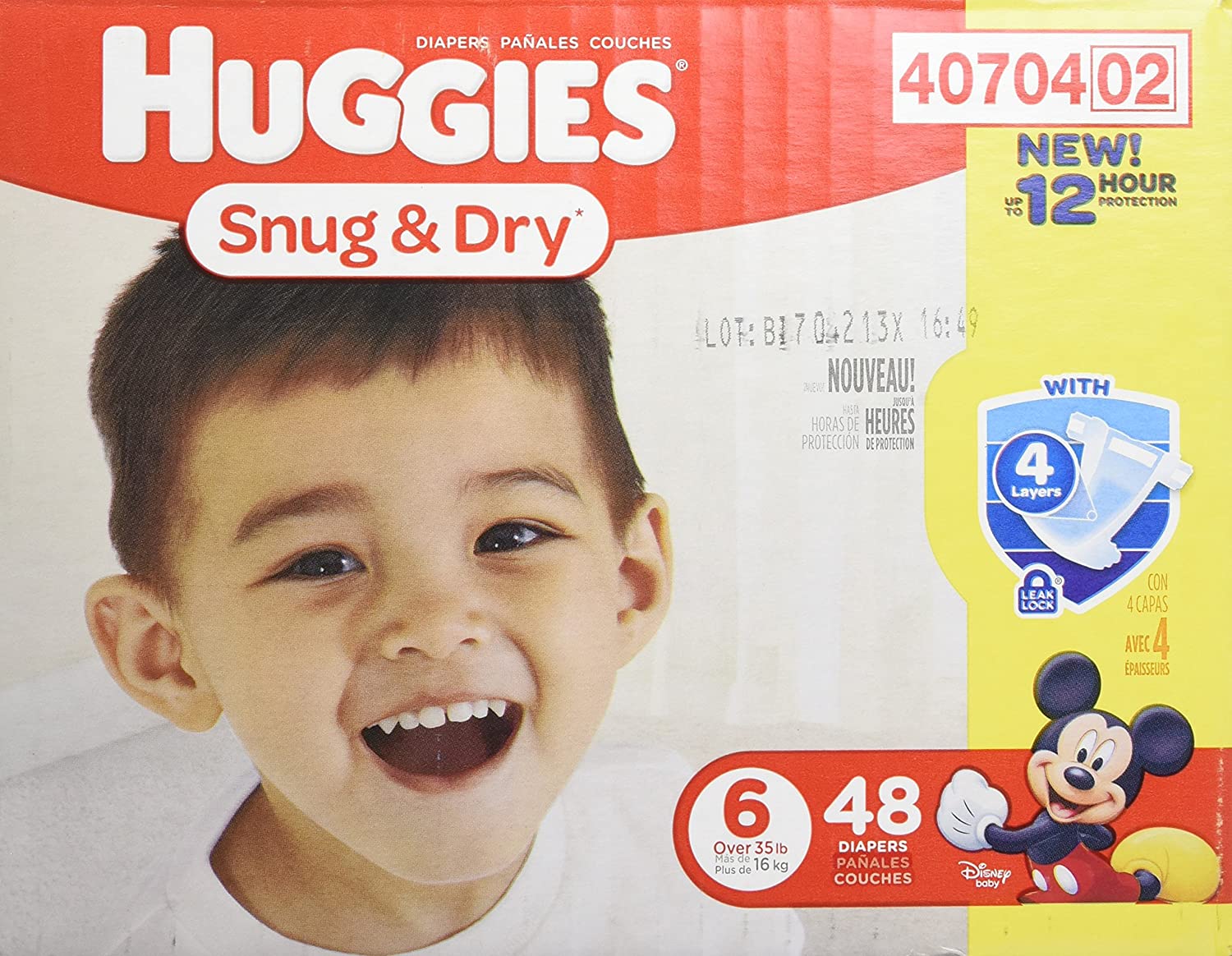 Huggies Snug & Dry Disney Baby Stage 6 Diapers (Over 35 lb) 48 CT