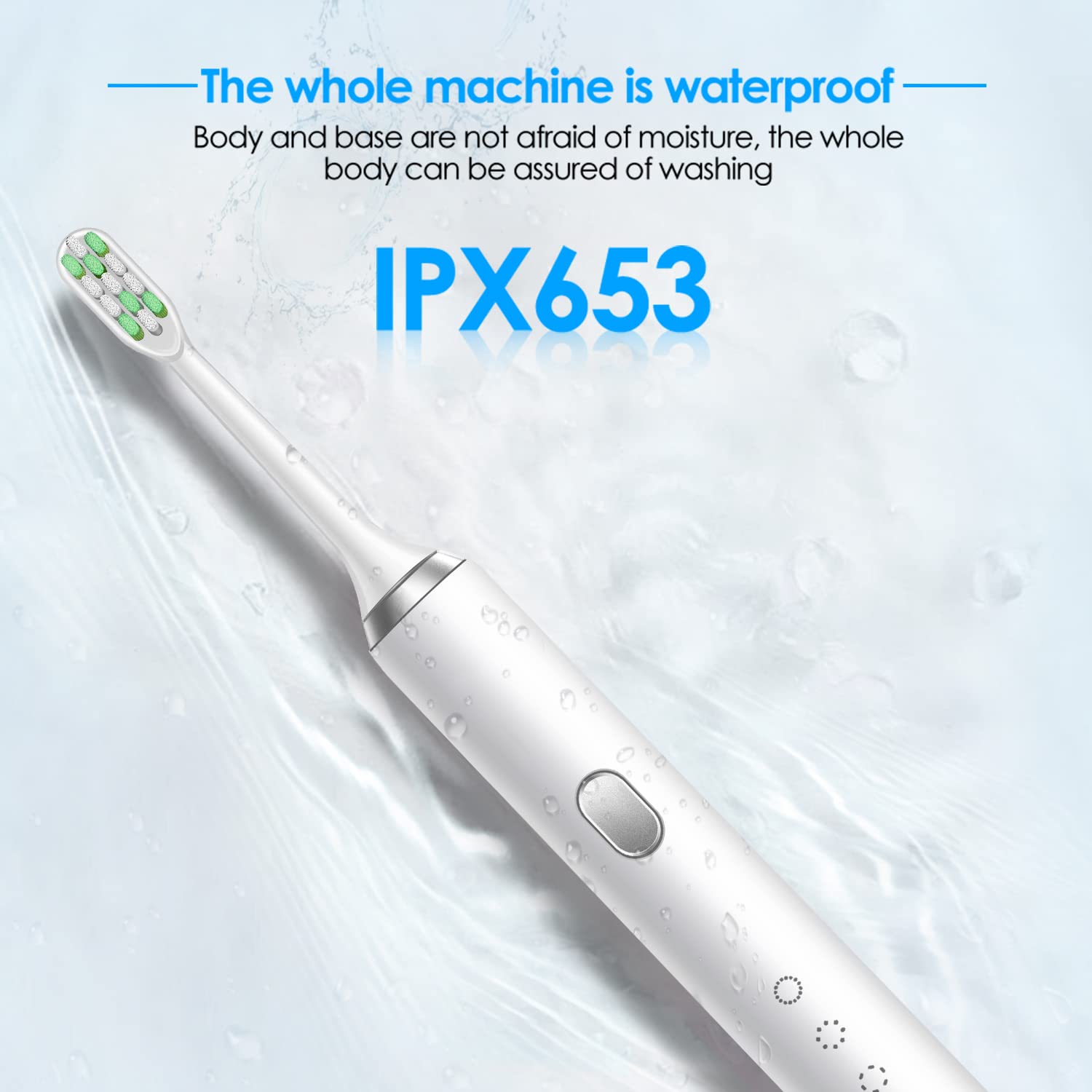 Sonic Electric Toothbrush Whitening Toothbrush Rechargeable with 4 Dupont Brush Heads, Adult Waterpr