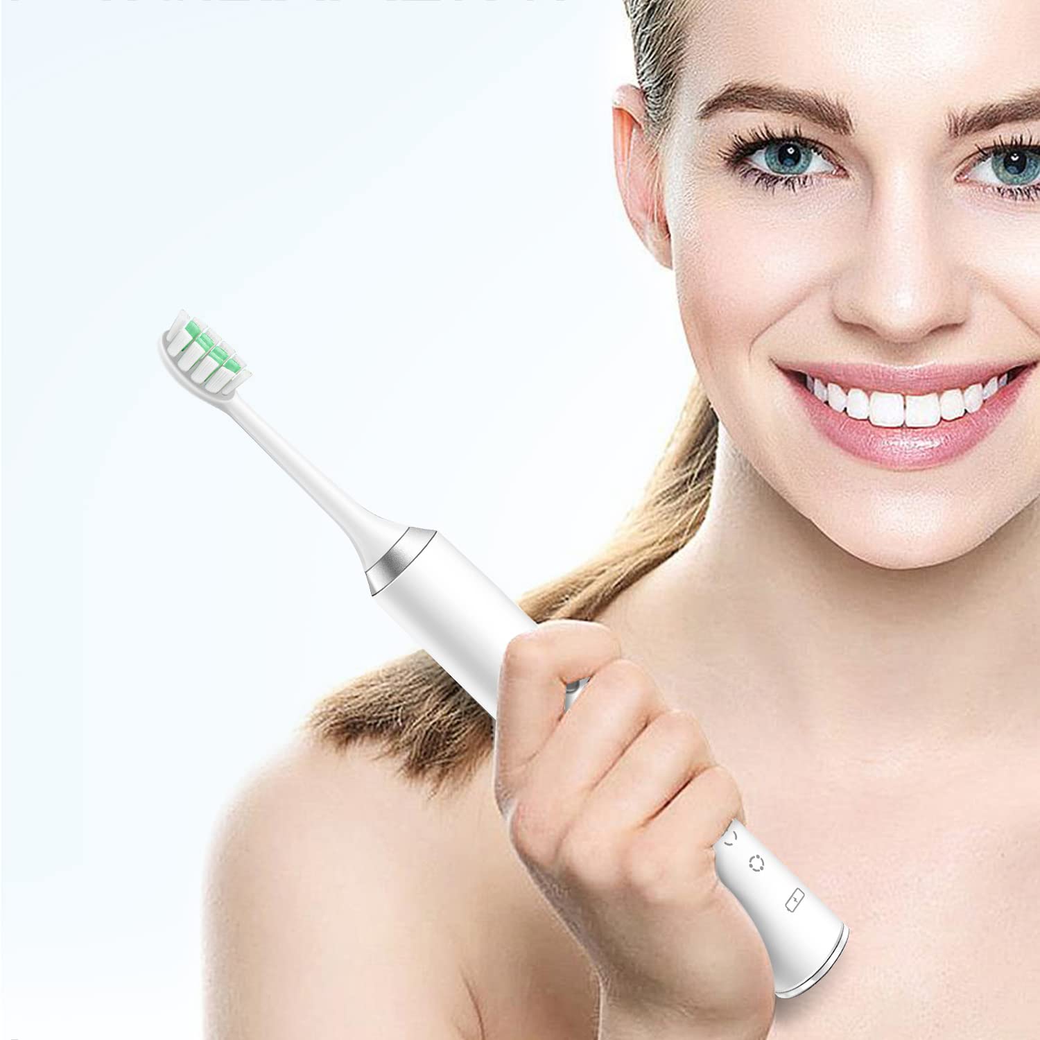 Sonic Electric Toothbrush Whitening Toothbrush Rechargeable with 4 Dupont Brush Heads, Adult Waterpr