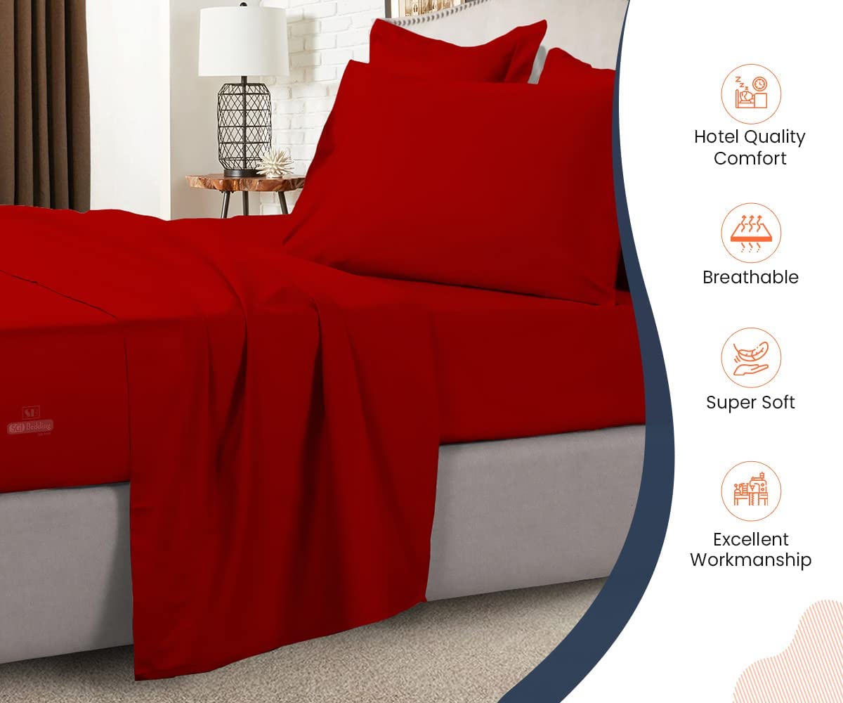 SGI bedding Three Quarter RV Bunk & Truck Sleeper 4 Piece Sheet Set 800 TC Perfectly Fitted for RV,