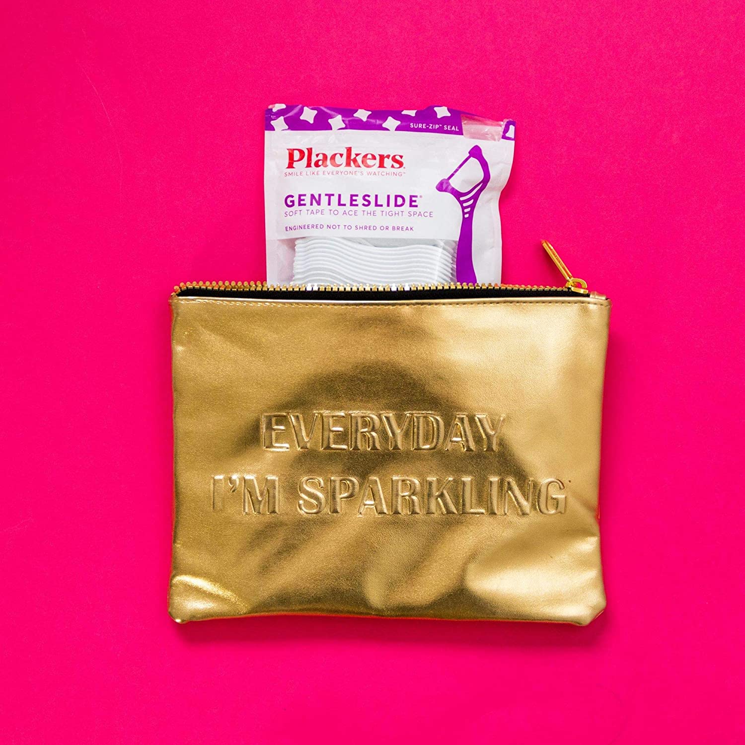 Plackers Gentleslide Dental Floss Picks, 90 Count, Purple