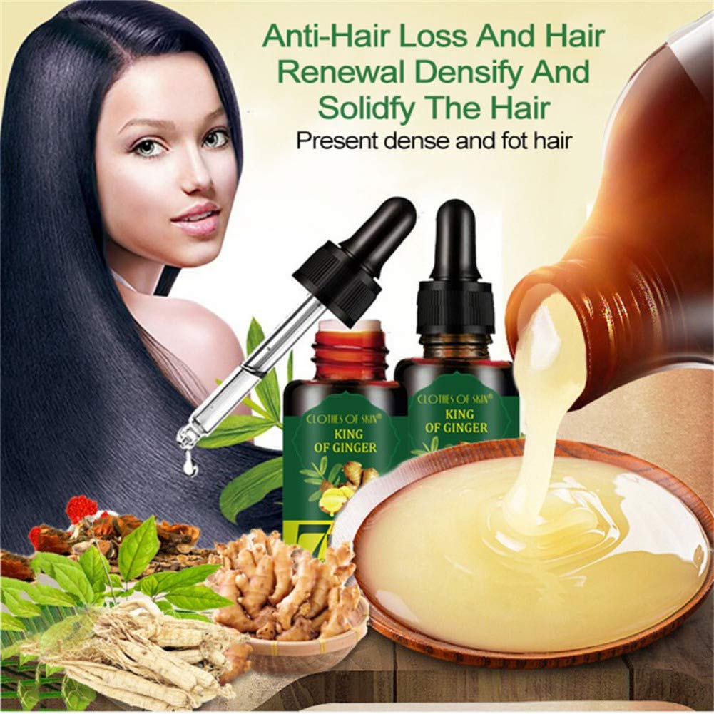 30ml Natural Ginger Hair Growth Essence, Fast Regenerative Anti-Hair Loss Treatment Care, Hair Thinn