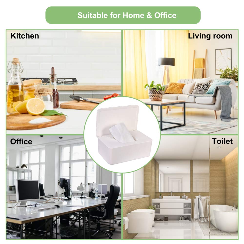 TORASO Large-Sized, Baby Wipes Dispenser with Lid and Pouch with Lid, Baby Wipe Holder Keeps Wipes F