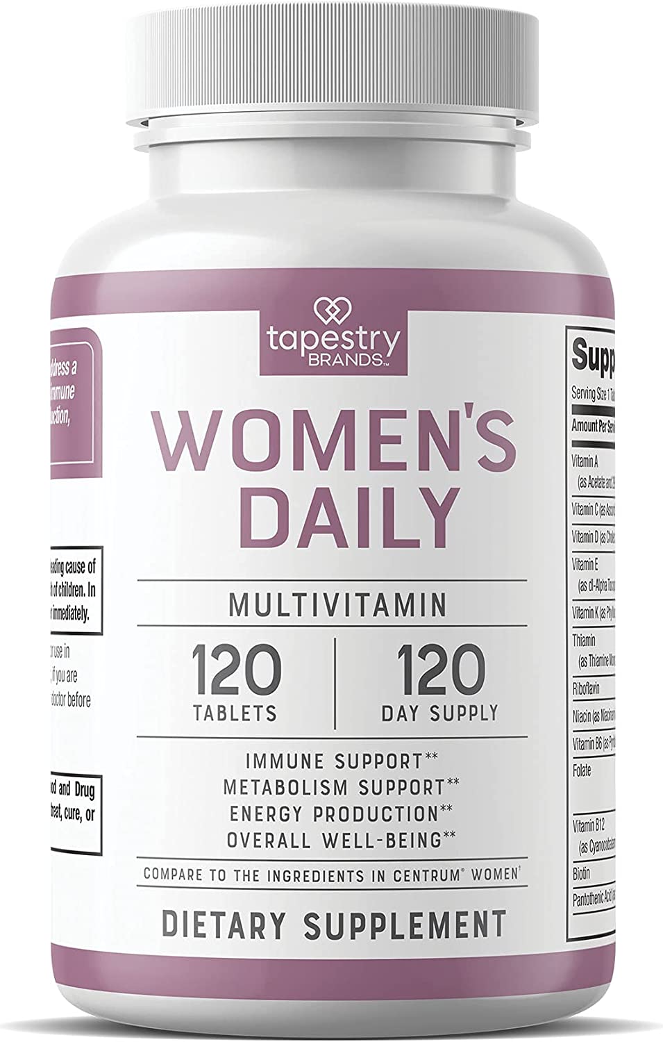 Tapestry Brands ABC Women’s Daily Multivitamin – Immune Support- Metabolism Support- Energy Prod