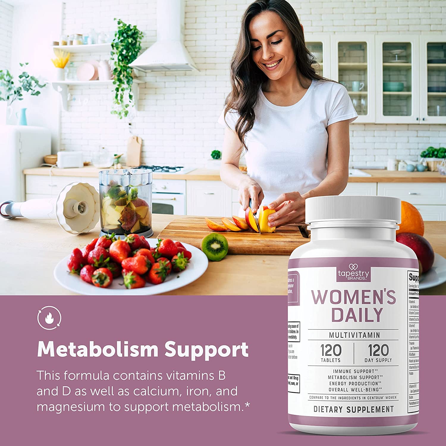 Tapestry Brands ABC Women’s Daily Multivitamin – Immune Support- Metabolism Support- Energy Prod