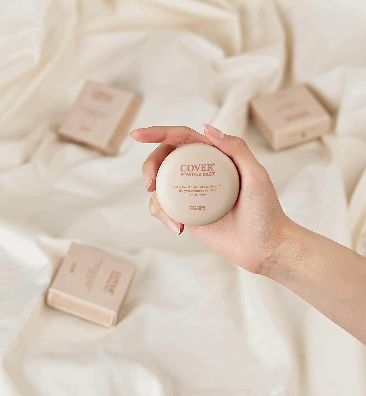 EGLIPS Cover Powder Pact Plus(SPF25/PA++)#21 9g/0.3oz - Pressed Powder Pact with Mirror and Powder P