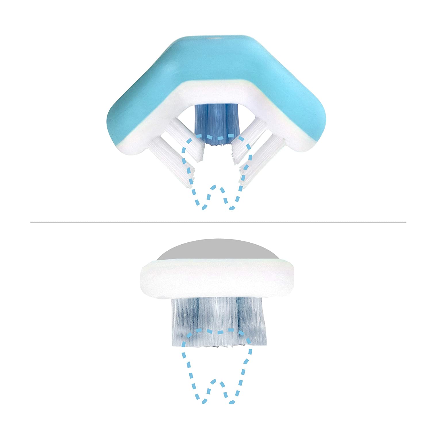 Triple-Angle Toothhugger Training Toothbrush for Toddler Oral Care 2-Pack