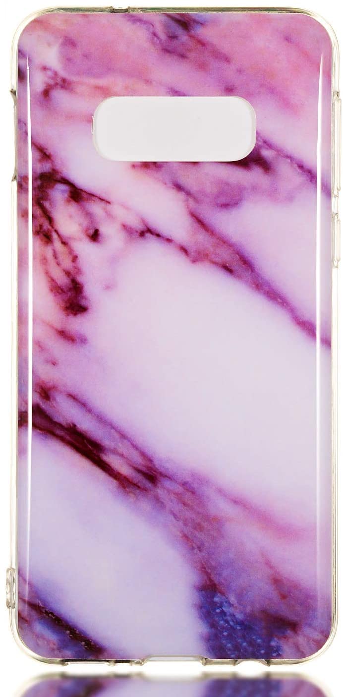Amocase Marble Case with 2 in 1 Stylus for Samsung Galaxy S10E,Glossy Soft Rubber Silicone TPU Shock