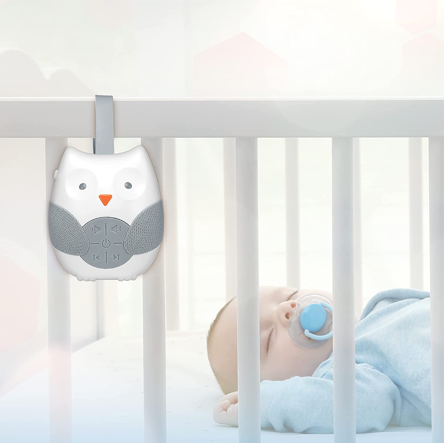 FirstHealth Soothing Sounds Baby Lullaby Speaker with 12 Sound Options - Customizable Timer - Fun an