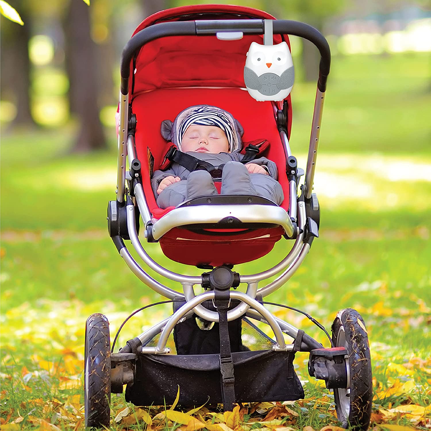 FirstHealth Soothing Sounds Baby Lullaby Speaker with 12 Sound Options - Customizable Timer - Fun an