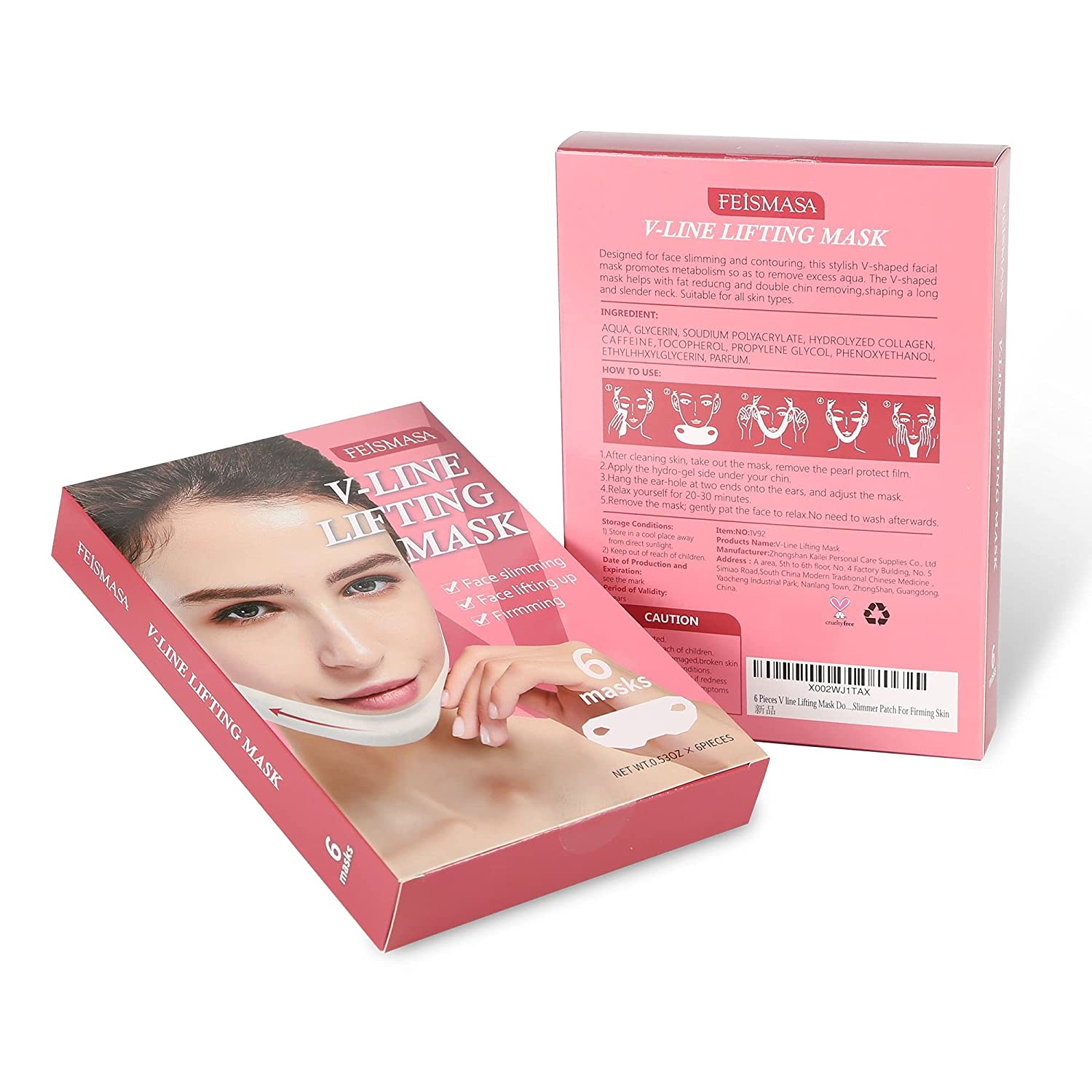 V Line Lifting Mask - Double Chin Reducer - Chin Mask Lift, Under Chin Lift For Tightening Skin With