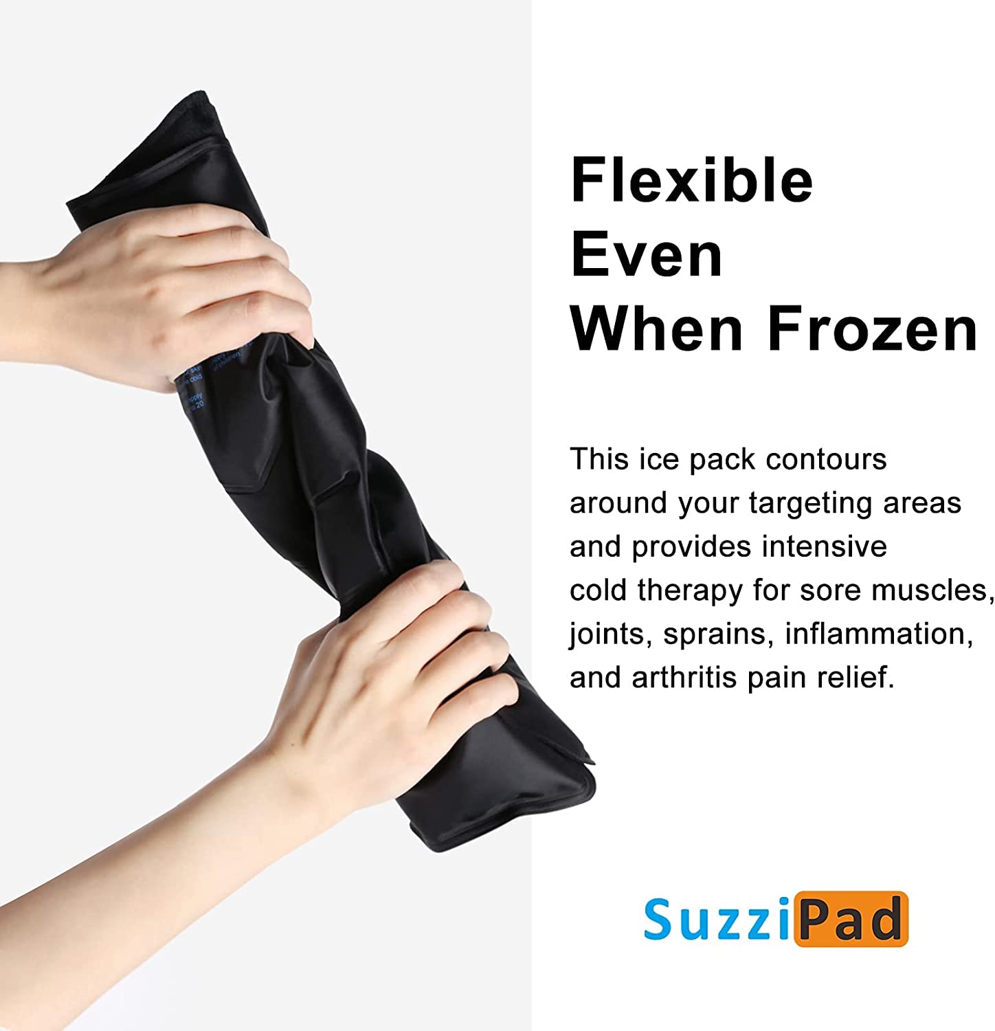 SuzziPad XL Shoulder Ice Pack for Injuries Reusable Gel, Reversible Ice Pack for Shoulder Rotator Cu