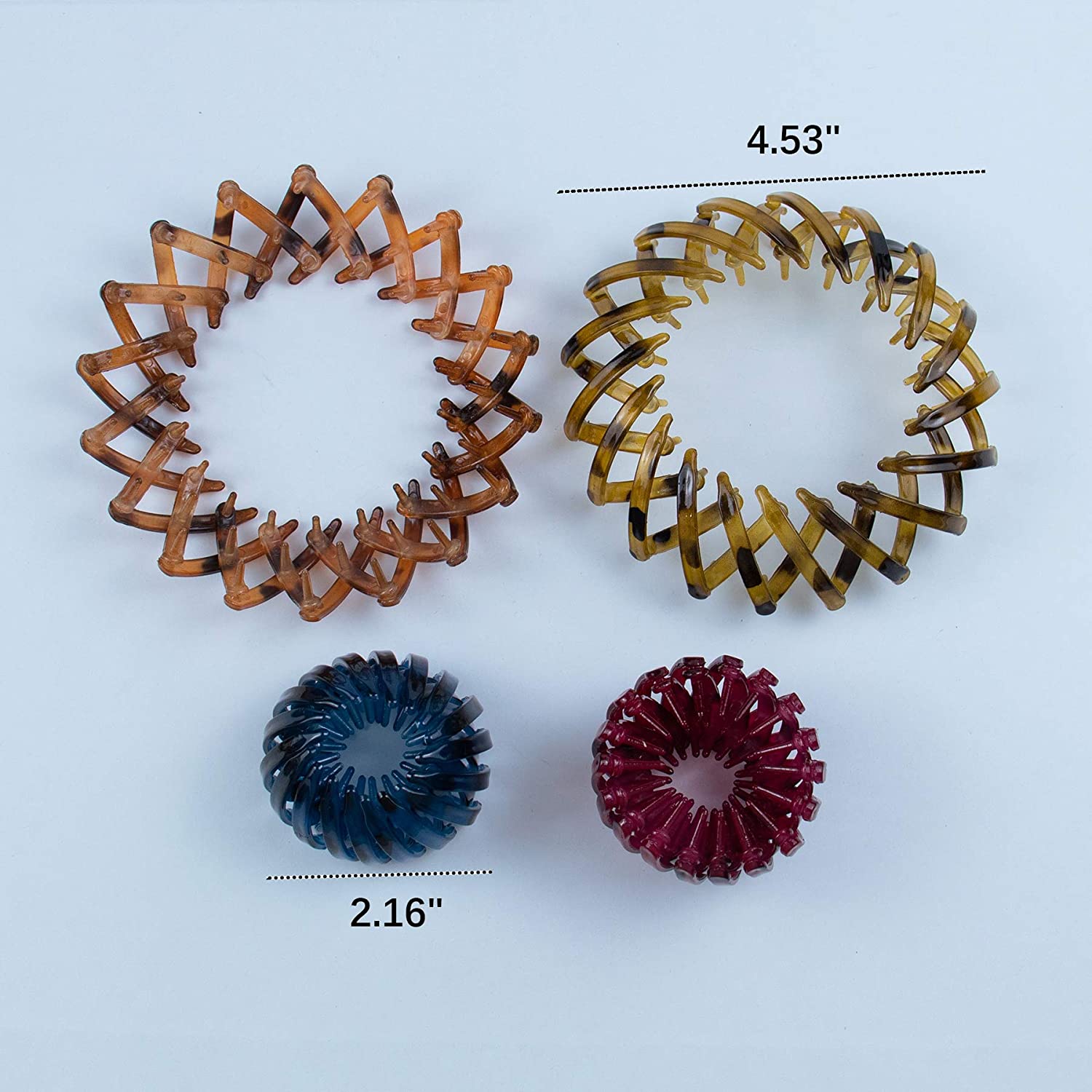 AUEAR, 7 Pack Bird Nest Shaped Hair Clips Expandable Ponytail Hairpin Curling Clip Hair Claw Clamps