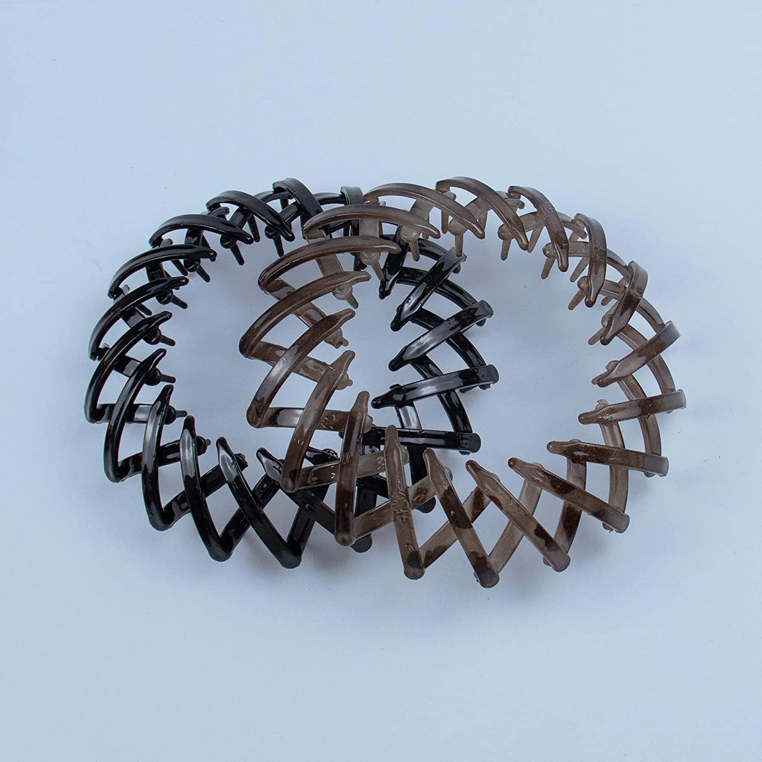 AUEAR, 7 Pack Bird Nest Shaped Hair Clips Expandable Ponytail Hairpin Curling Clip Hair Claw Clamps