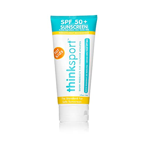Thinksport Kids SPF 50+ Mineral Sunscreen – Safe, Natural Sunblock for Children - Water Resistant 
