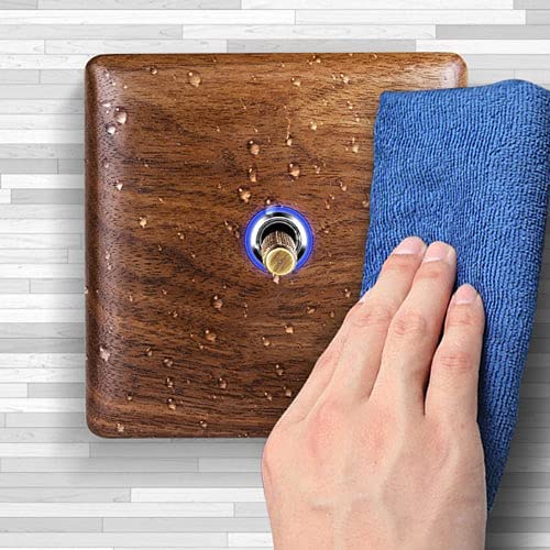 Modeen Retro Switch Panel 1-4 Gang 2 Way Toggle Switch Nordic Antique Solid Wood Black Walnut LED Li
