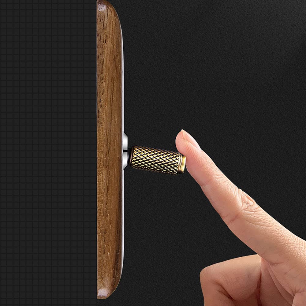 Modeen Retro Switch Panel 1-4 Gang 2 Way Toggle Switch Nordic Antique Solid Wood Black Walnut LED Li