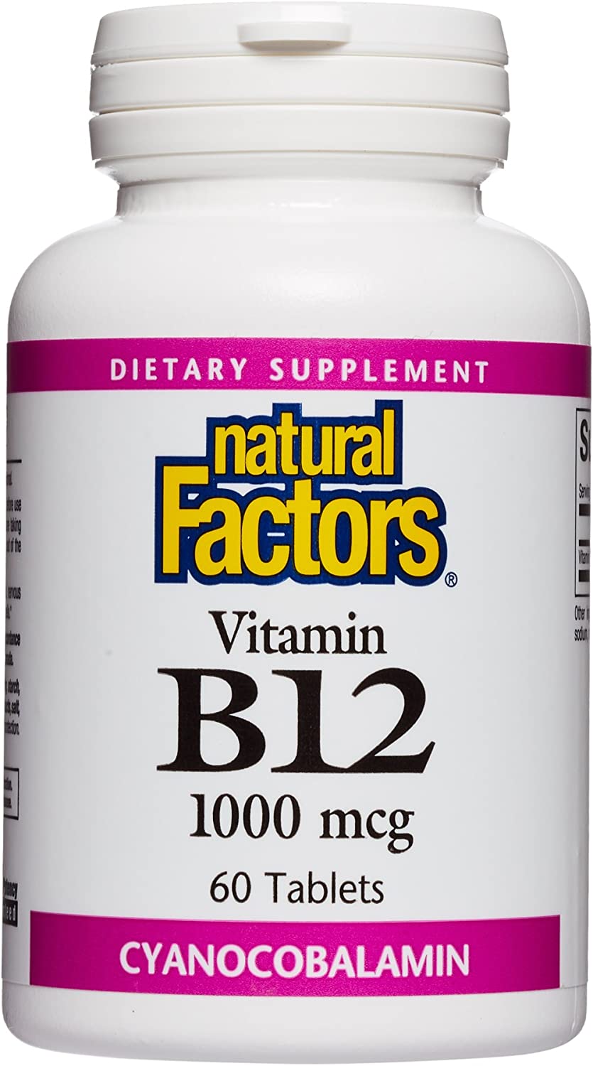 Natural Factors, Vitamin B12 Cyanocobalamin 1000 mcg, Supports Energy and Red Blood Cell Production,