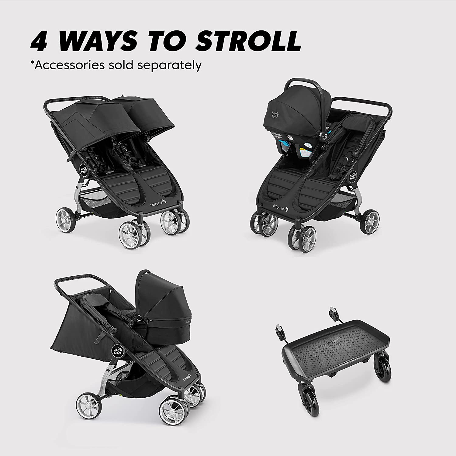 Baby Jogger City Mini 2 Double Stroller, Jet