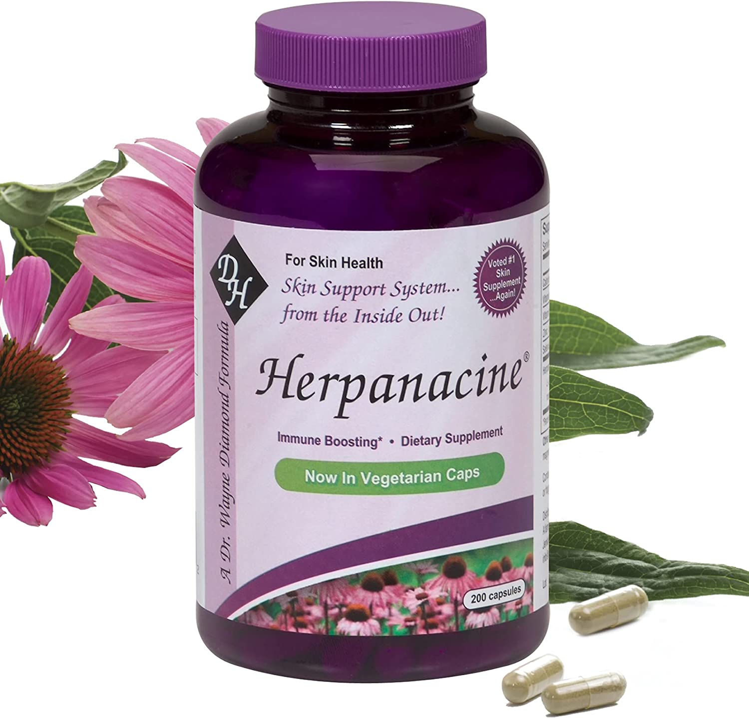 Diamond Herpanacine Natural Skin Care and Immune Support - Vitamins to Help Clear Skin - Complete Sk