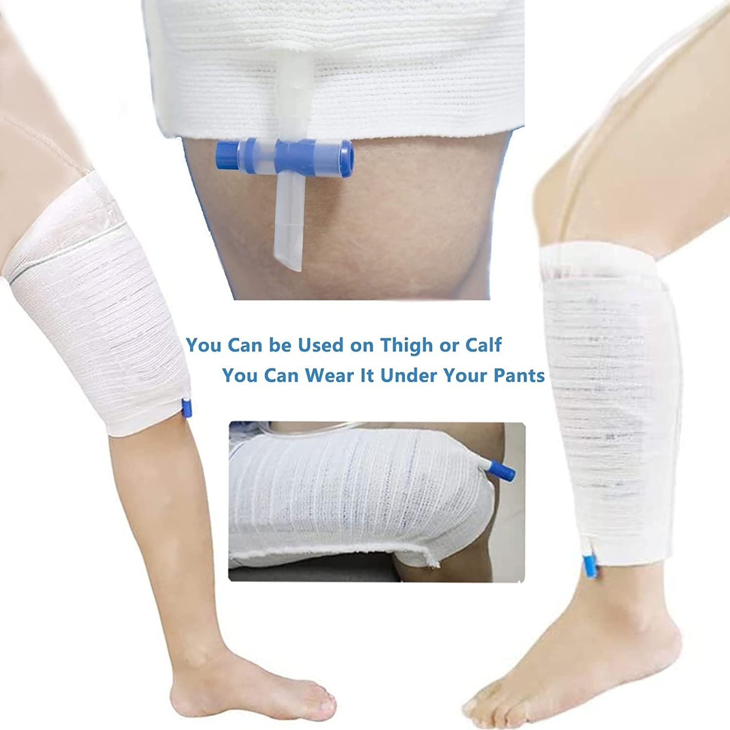 Catheter Leg Bag Holder, Catheter Sleeves Urine Bag Holder Carer - Urinary Drainage Bag Stay in Plac