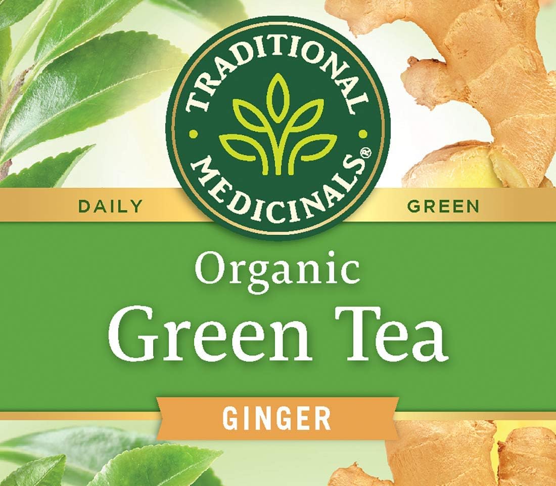Traditional Medicinals Tea Og1 Green W/Ginger 16 Bag