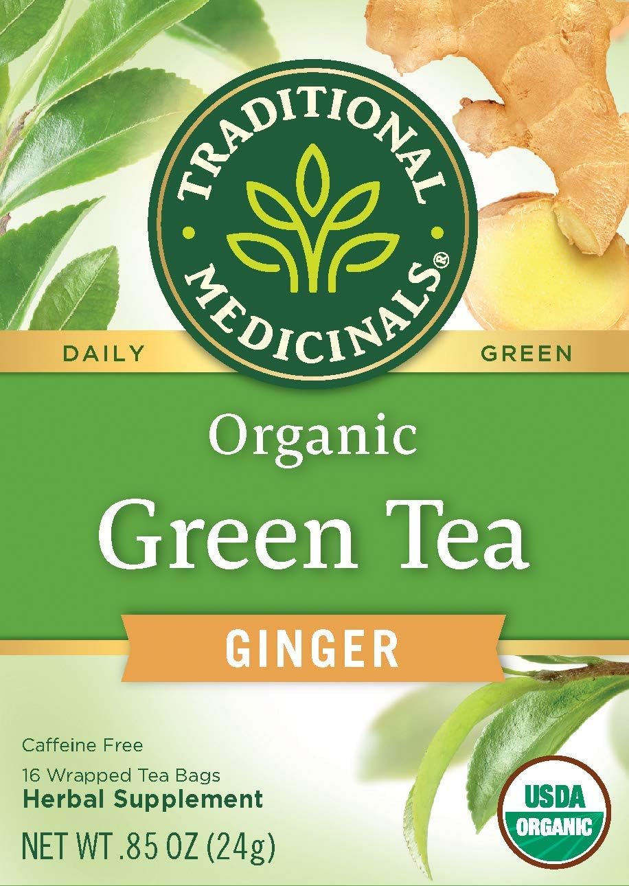 Traditional Medicinals Tea Og1 Green W/Ginger 16 Bag