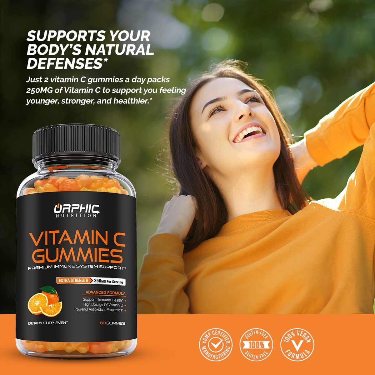 Apple Cider Vinegar + Vitamin C Gummies - Formulated to Support Healthy Weight, Normal Energy Levels