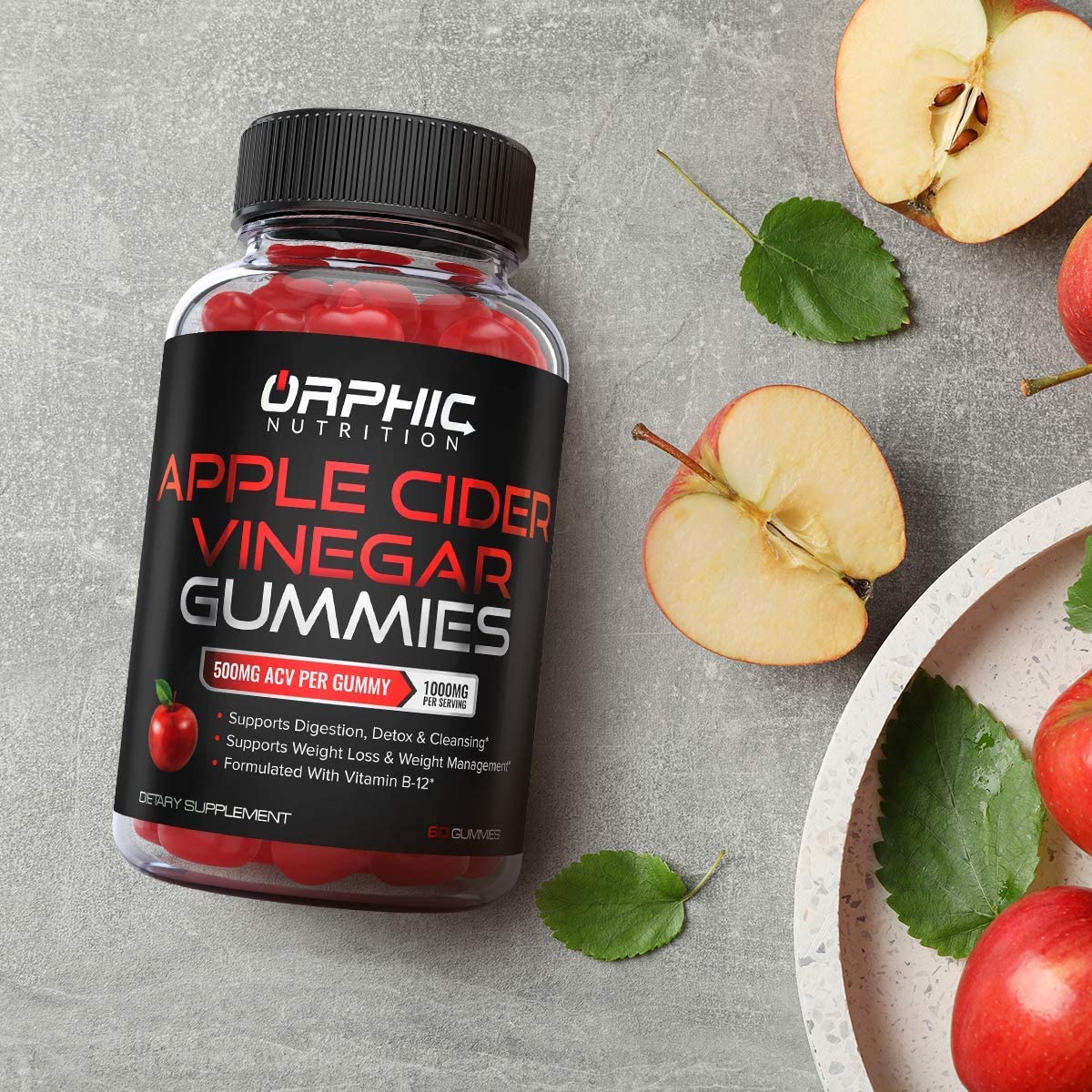Apple Cider Vinegar + Vitamin C Gummies - Formulated to Support Healthy Weight, Normal Energy Levels