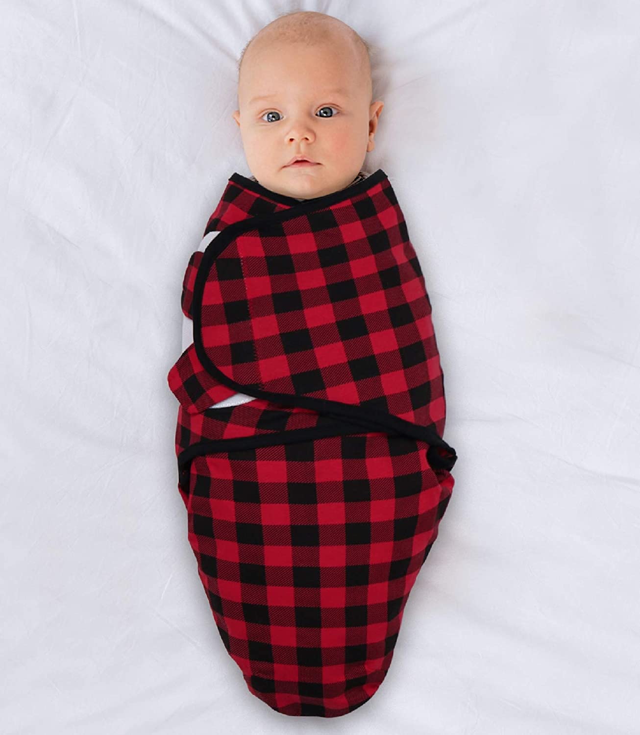 The Peanutshell Baby Swaddle Blankets for Boys or Girls, Woodland Animals & Buffalo Plaid, 3 Pack Wr