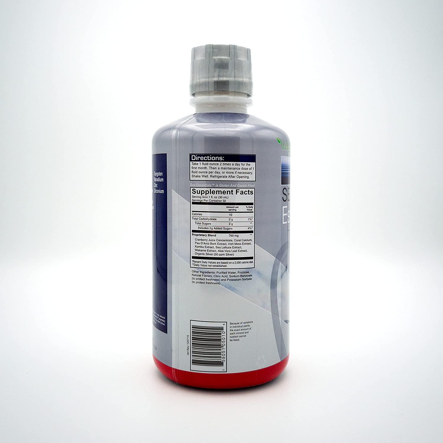 Wellgenix Sea Essentials Coral Calcium Liquid Vitamin for High Absorption - Nutritional Multivitamin