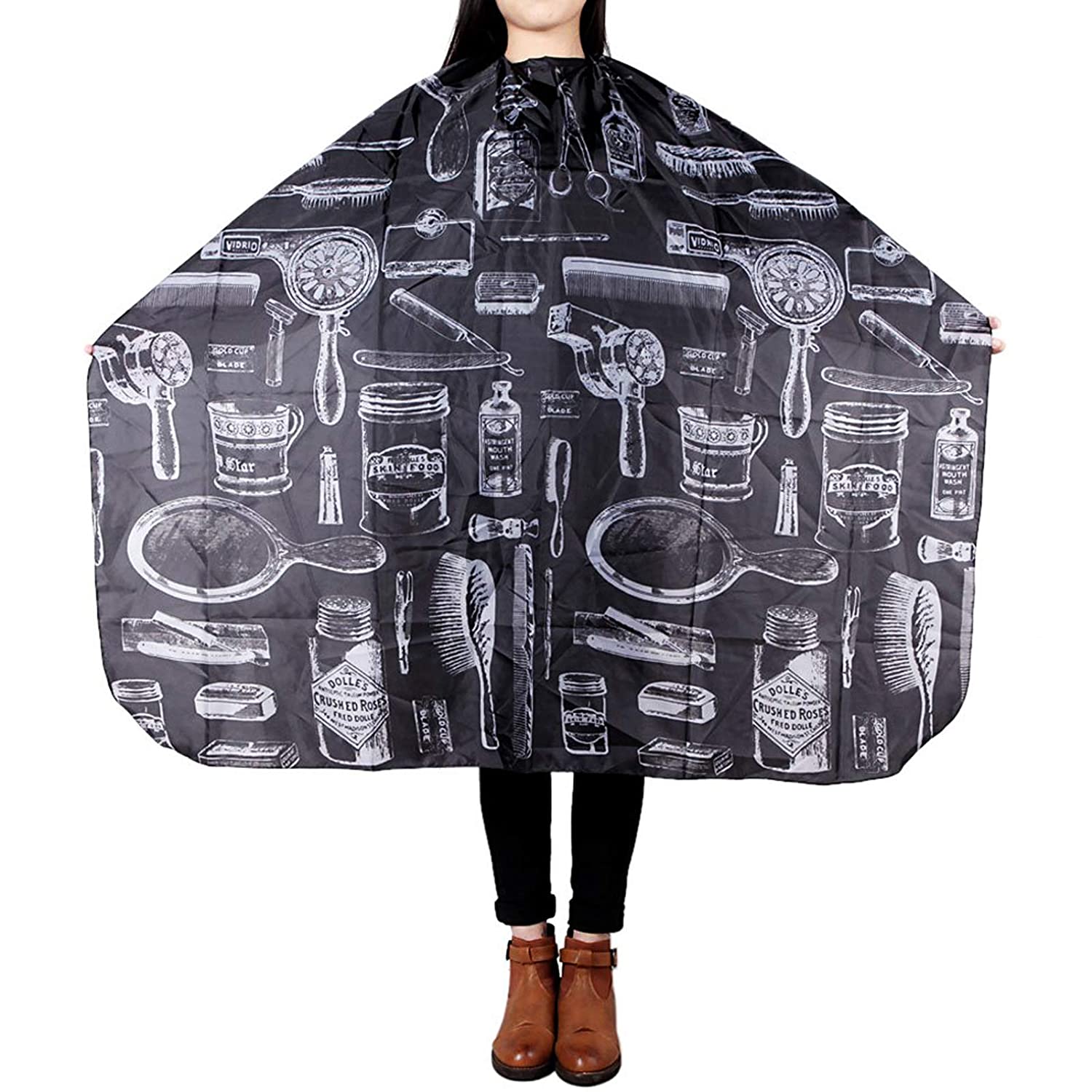 Salon Barber Capes, Haircut Hairdressing Apron, Professional Waterproof Nylon Hairdressers Barbers C